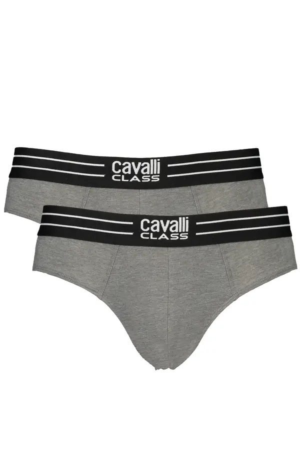 Cavalli Class Moške hlačke Cavalli Class sive barve