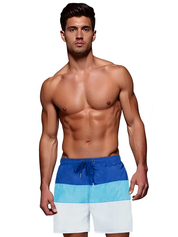 DStreet Moške kopalke v modri in beli barvi