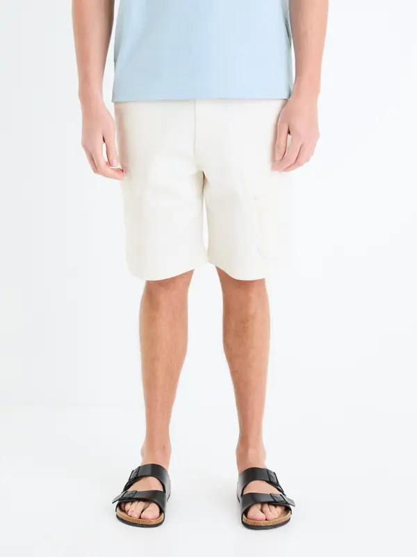 Celio Moške kremne kratke hlače z žepi Celio Gojogbm