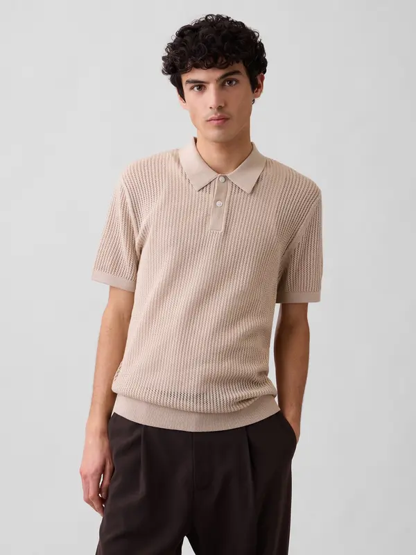 GAP Moške kvačkane polo majice GAP