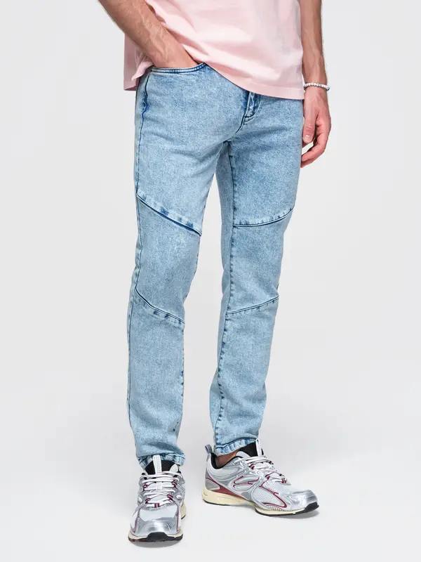 Ombre Moške marmorne slim fit kavbojke