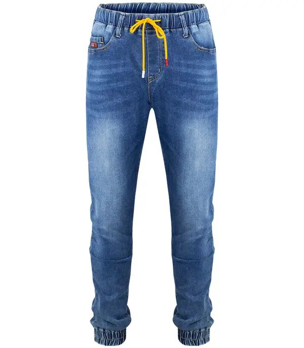 Pri Moške modre kavbojke in hlače za prosti čas z vezalkami