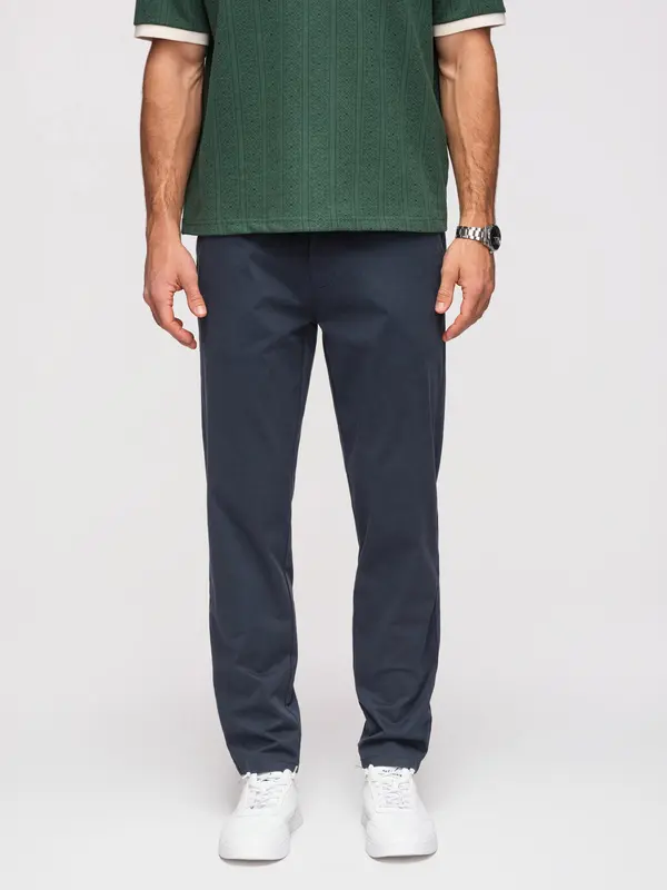 Ombre Moške ombre chino hlače - modre