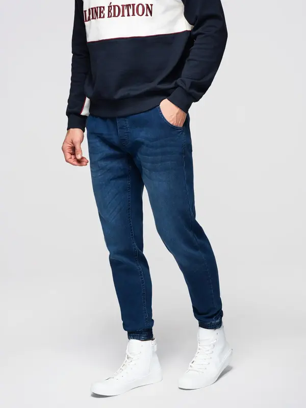 Ombre Moške ombre jeans hlače za prosti čas