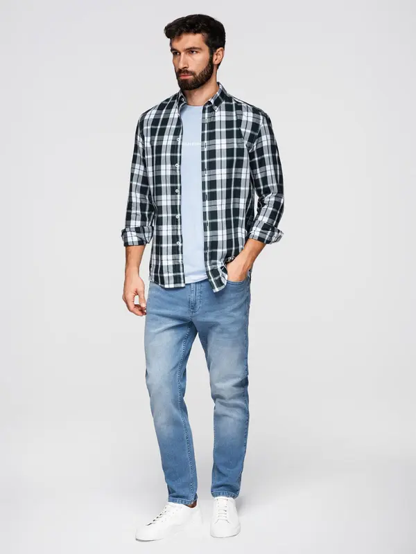 Ombre Moške ombre kavbojke CARROT FIT