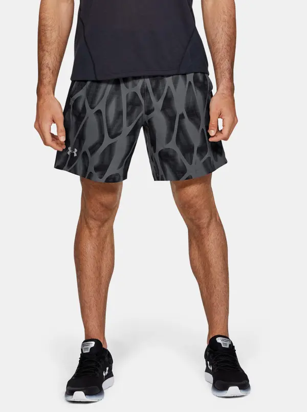 Under Armour Moške sive potiskane kratke hlače Under Armour Launch SW