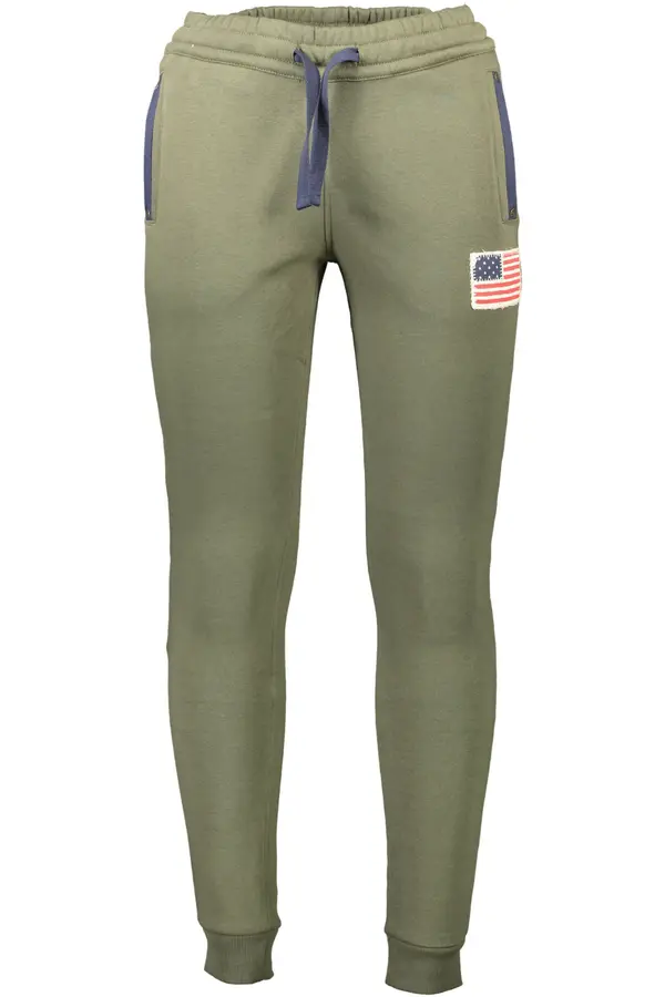 US Polo Assn Moške trenirke US Polo zelene barve