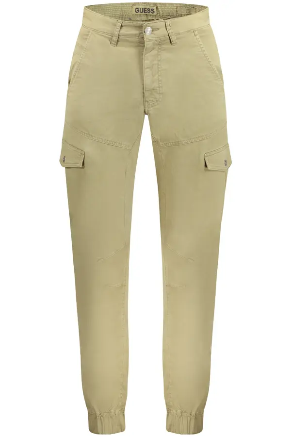 GUESS JEANS Moške zelene hlače z žepi GUESS
