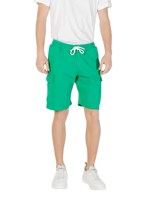 Icon Moške zelene kratke hlače z žepi