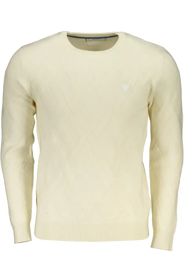 GUESS JEANS Moški beli pulover GUESS JEANS