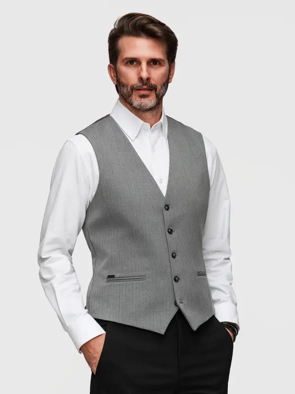 Ombre Moški elegantni telovnik Slim Fit