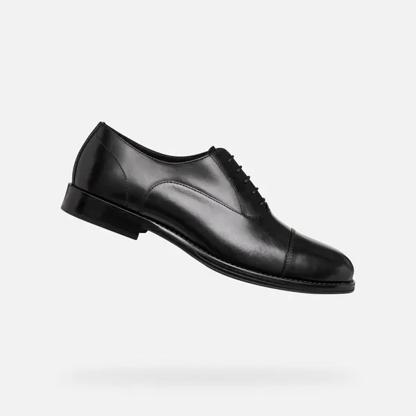 GEOX Moški formalni čevlji Geox Barberigo črne barve