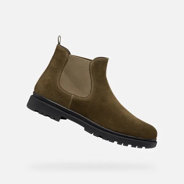 GEOX Moški kaki gležnjarji Geox Andalo