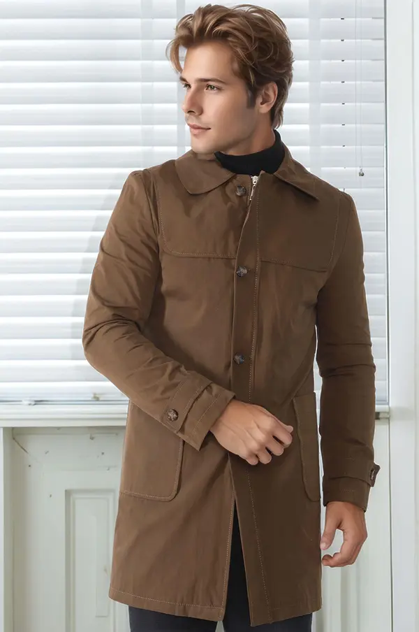 dewberry Moški kaki plašč Dewberry