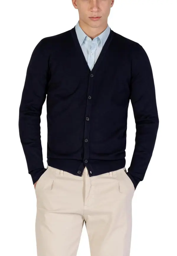 Yos Moški kardigan z V-izrezom