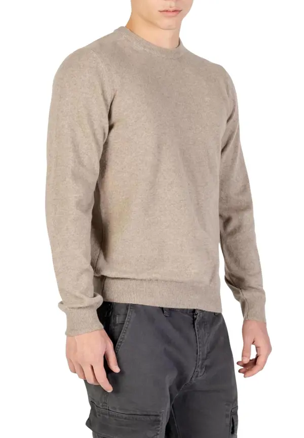 Yos Moški kašmirski pulover z okroglim izrezom