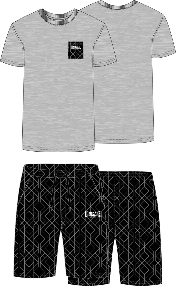 Lonsdale Moški komplet majice in kratkih hlač Lonsdale, regular fit