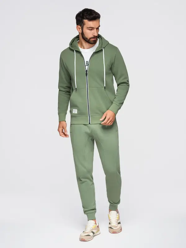 Ombre Moški komplet puloverja in trenirke z ombre vzorcem