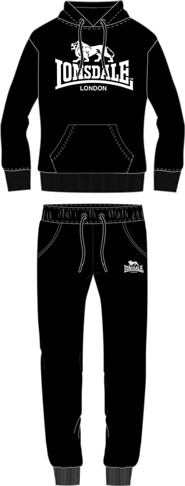 Lonsdale Moški komplet s kapuco Lonsdale