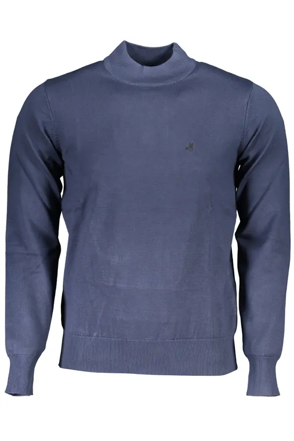 U.S. GRAND POLO Moški moder pulover z ovratnikom US Grand Polo