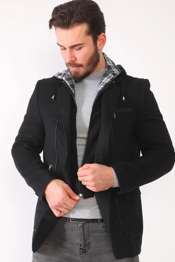 dewberry Moški plašč Dewberry črne barve