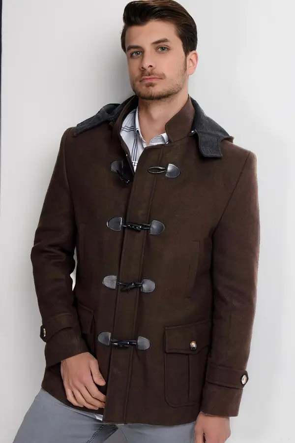 dewberry Moški plašč Dewberry rjave barve