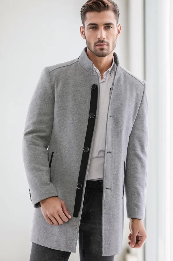 dewberry Moški plašč Dewberry siva