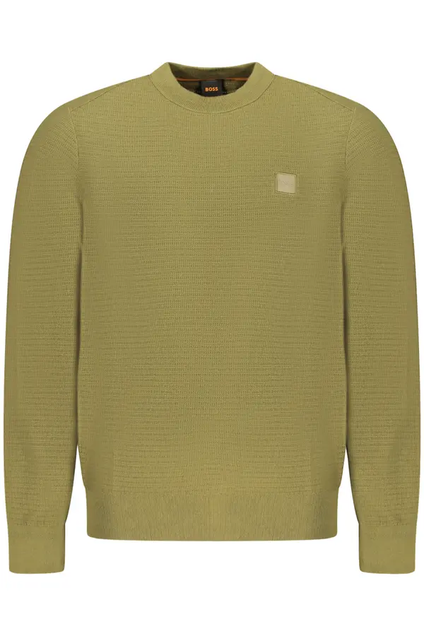 Boss Moški pulover BOSS zelene barve