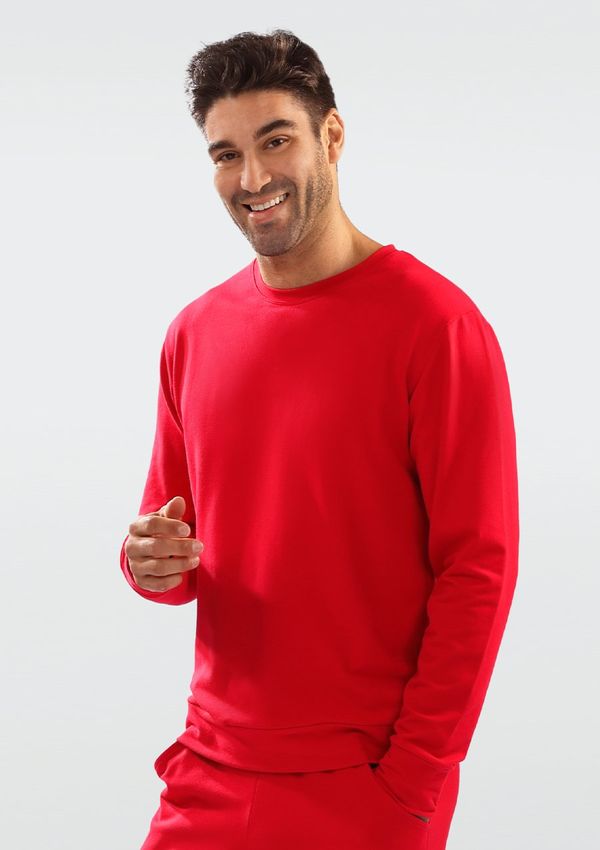 DKaren Moški pulover DKaren DKaren_Sweatshirt_Justin_Red