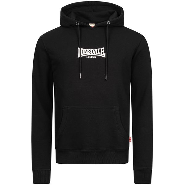 Lonsdale Moški pulover s kapuco Lonsdale 117026-Black