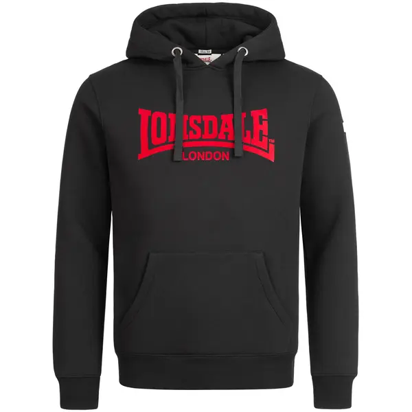 Lonsdale Moški pulover s kapuco Lonsdale BLK