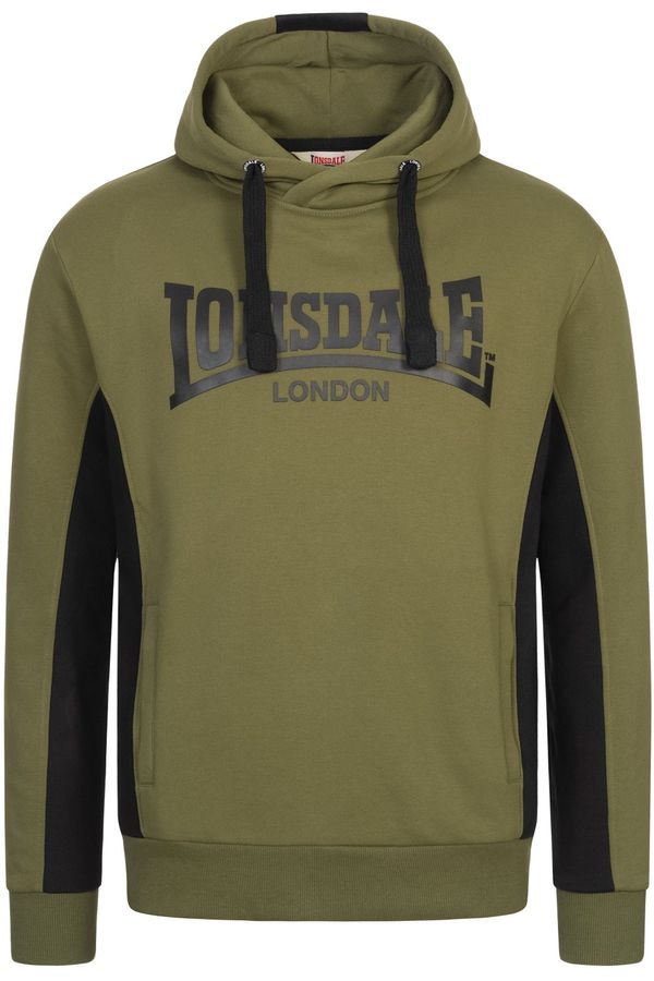Lonsdale Moški pulover s kapuco Lonsdale Olive