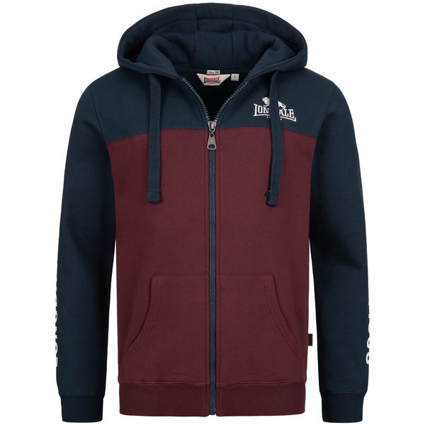 Lonsdale Moški pulover s kapuco Lonsdale Oxblood