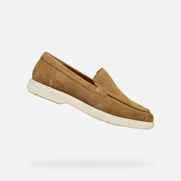 GEOX Moški rjavi mokasini Geox Spherica