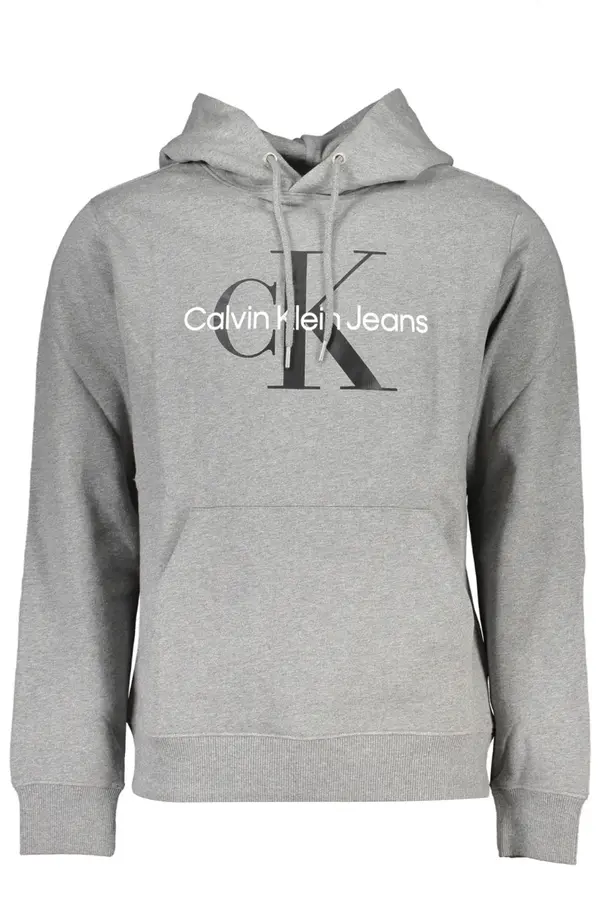 Calvin Klein Moški siv pulover Calvin Klein brez zadrge