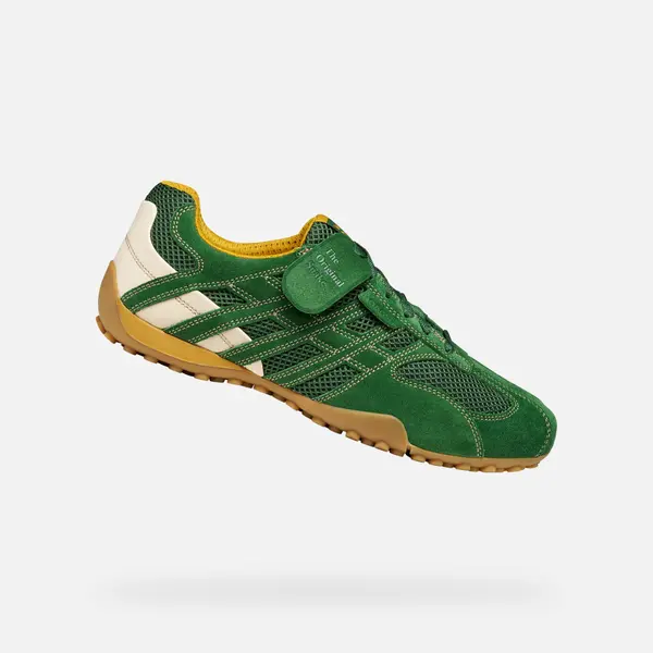 GEOX Moški superge Geox Snake Original zelene barve