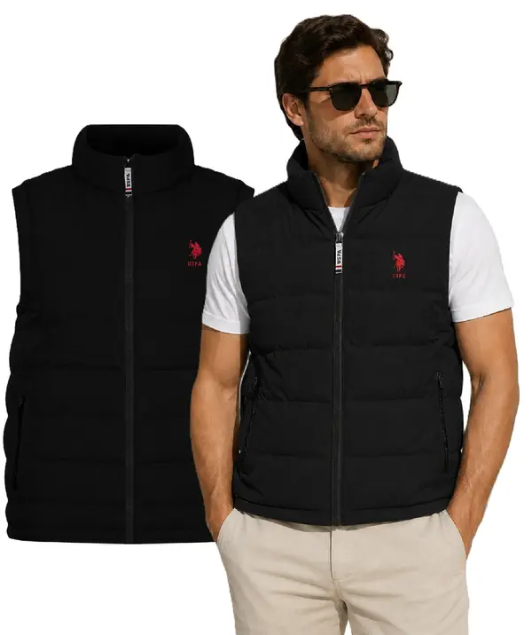 US Polo Assn Moški telovnik US Polo Assn. črno/bel