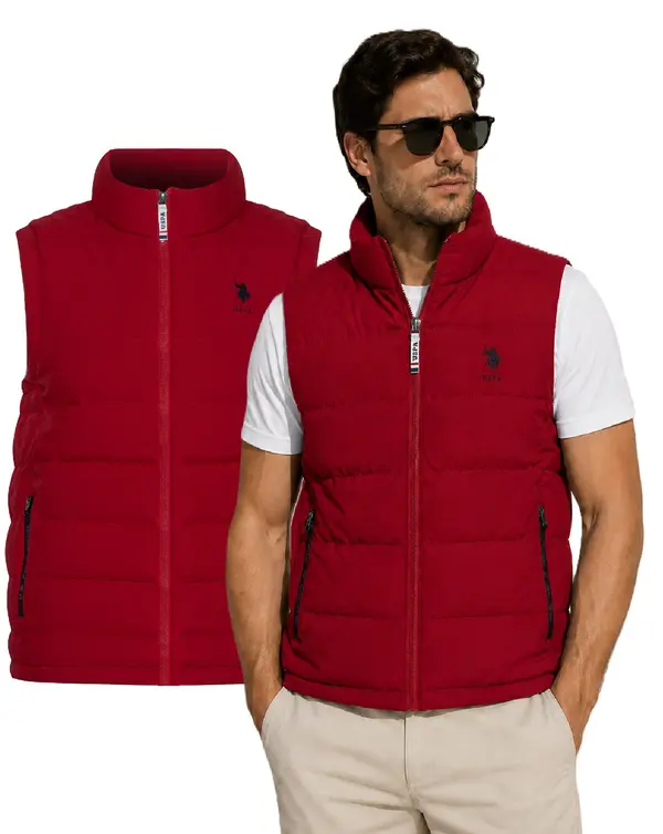 US Polo Assn Moški telovnik US Polo Assn. rdeč
