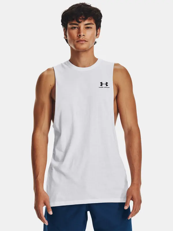 Under Armour Moški top brez rokavov Under Armour UA z levim delom prsi