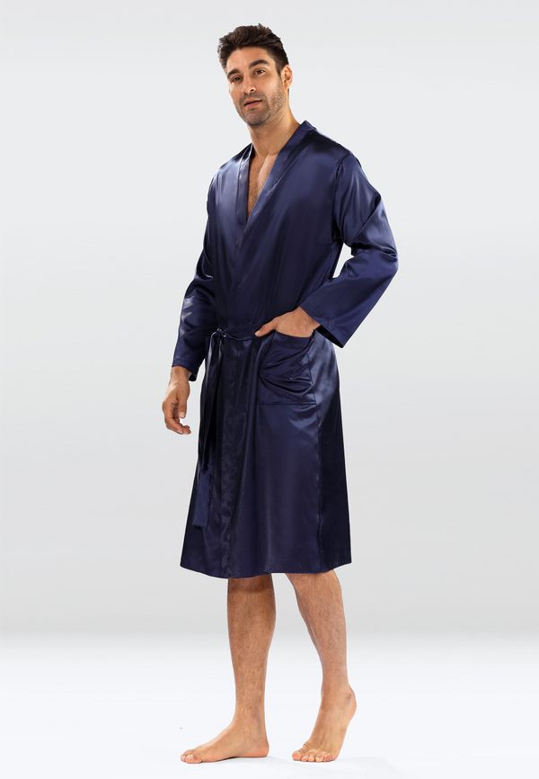 DKaren Moško ogrinjalo DKaren DKaren_Male_Housecoat_Christian_Navy_Blue