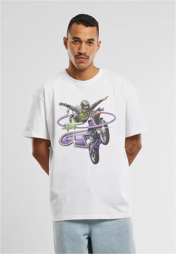 Mister Tee Moto GT Oversize T-shirt white