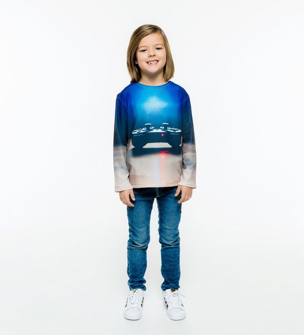 Mr. GUGU & Miss GO Mr. GUGU & Miss GO Kids's Longsleeve LS-K-LNG532 Navy Blue