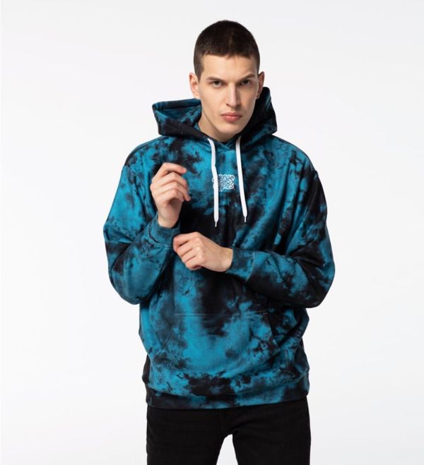 Mr. GUGU & Miss GO Mr. GUGU & Miss GO Man's Dark Tie Dye Hoodie OVS-M 2429