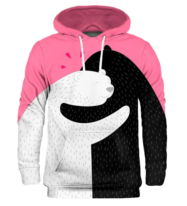 Mr. GUGU & Miss GO Mr. GUGU & Miss GO Unisex's Hoodie H-K2381 Pink/Black/White