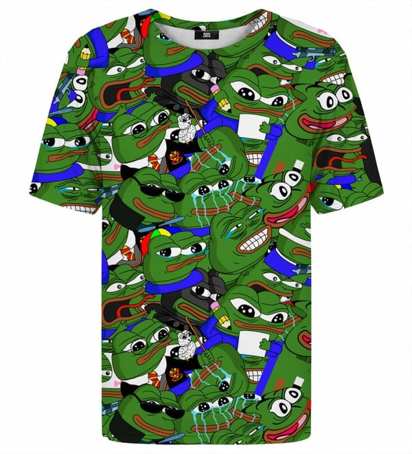 Mr. GUGU & Miss GO Mr. GUGU & Miss GO Unisex's Pepe Memes T-Shirt Tsh2337