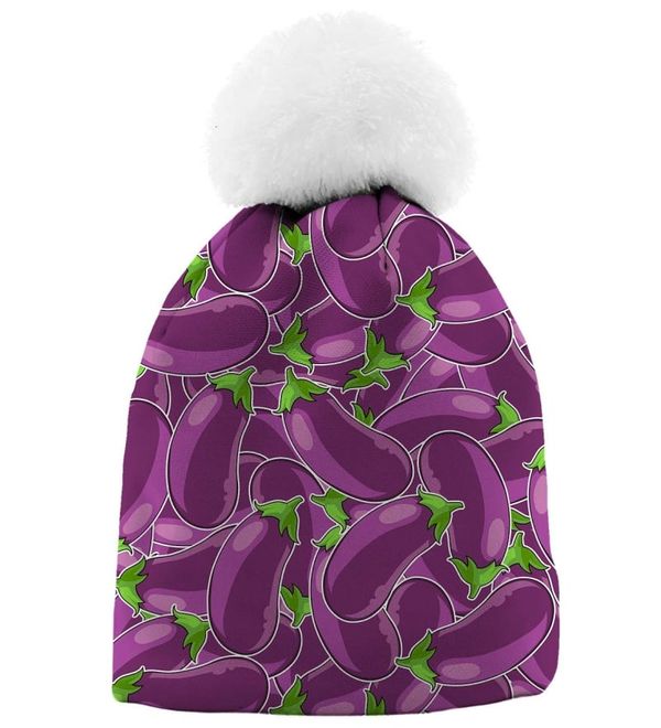 Mr. GUGU & Miss GO Mr. GUGU & Miss GO Woman's Eggplant Beanie WB21WH 2260