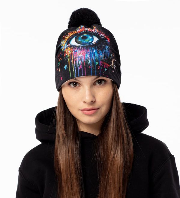 Mr. GUGU & Miss GO Mr. GUGU & Miss GO Woman's Fullprint Beanie WB21BL 1703