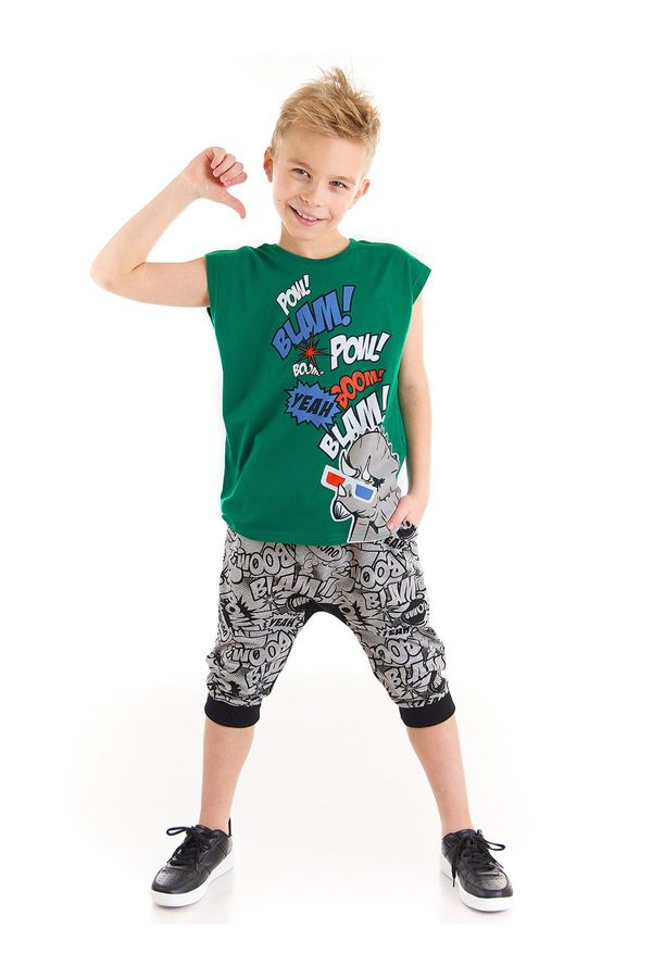 mshb&g mshb&g Comics Dino Boys T-shirt Capri Shorts Set