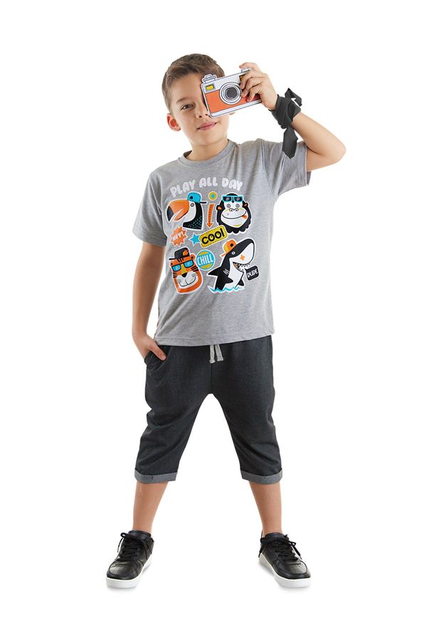 mshb&g mshb&g Cool Animals Boys T-shirt Capri Shorts Set