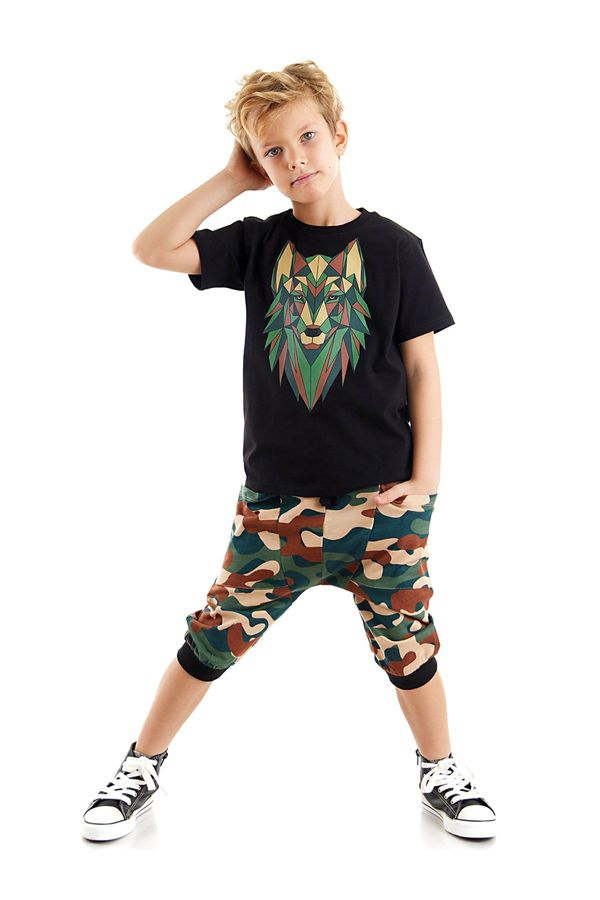 mshb&g mshb&g Geometric Oversized T-shirt Capri Shorts Set